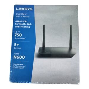 NEW Linksys WiFi Router Dual-Band N600 WiFi 4